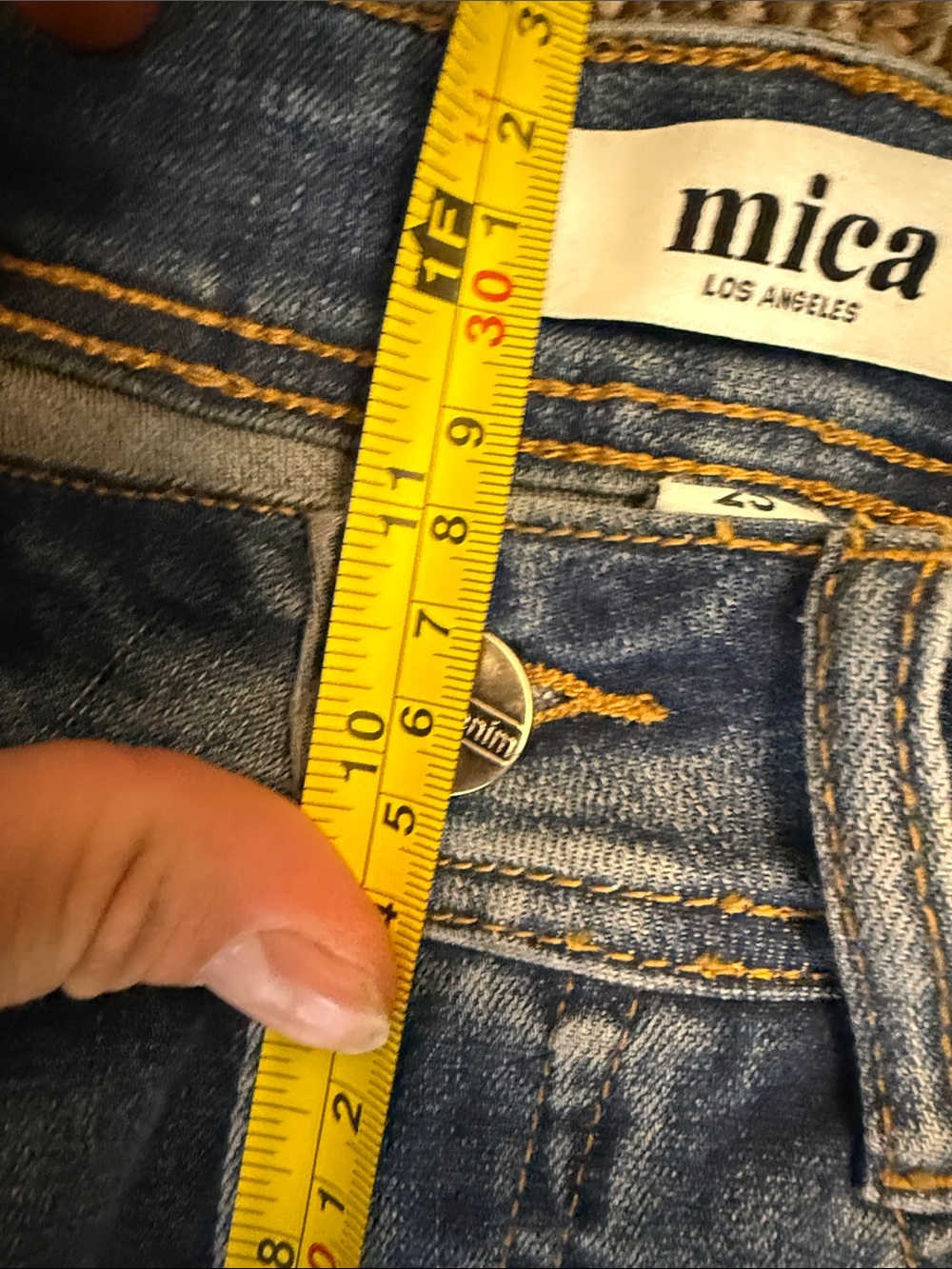 Mica Los Angeles Light Blue Wide-Leg Flare Denim Jeans - Picture 5 of 9